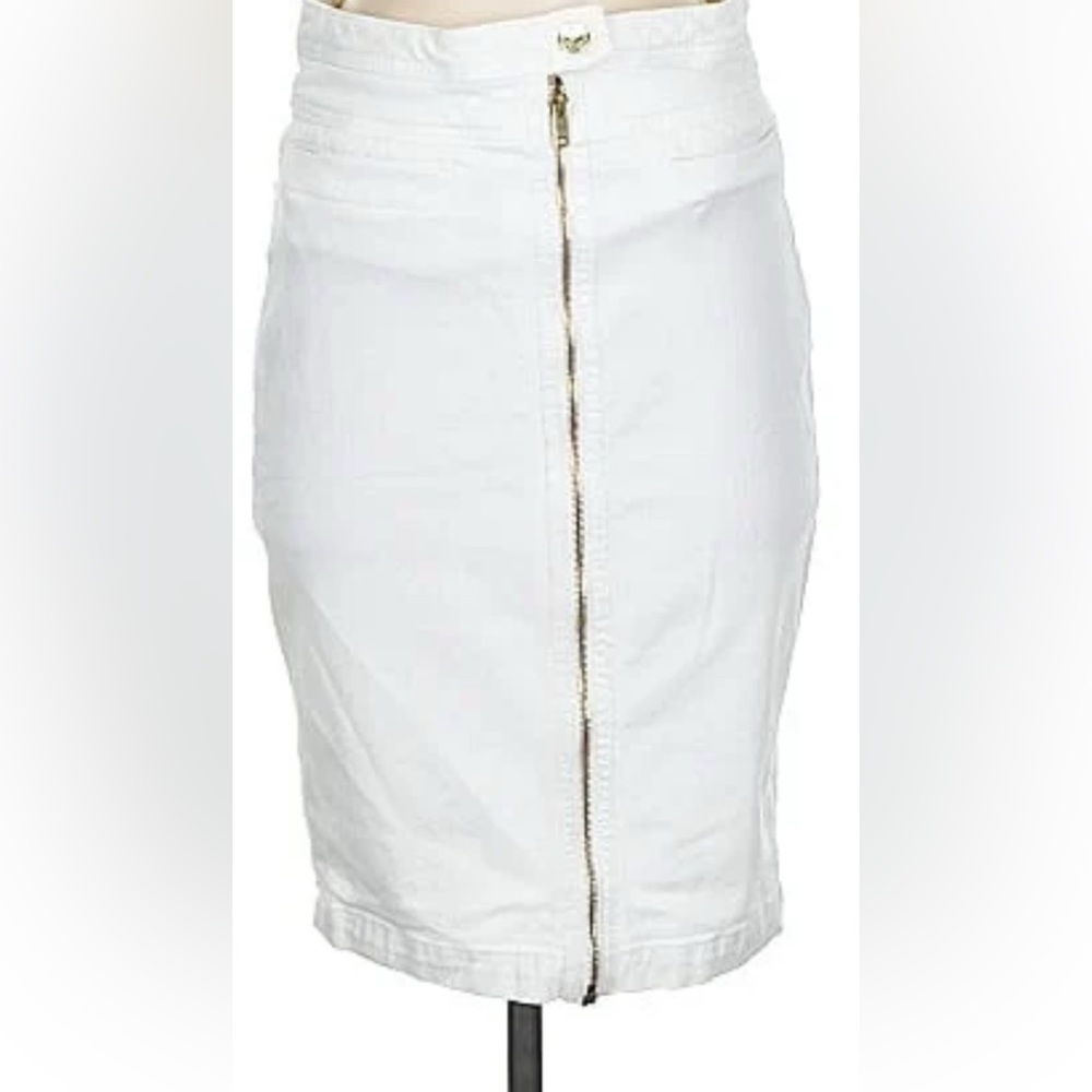 7 For All Mankind White Zippered Women's pencil skirt